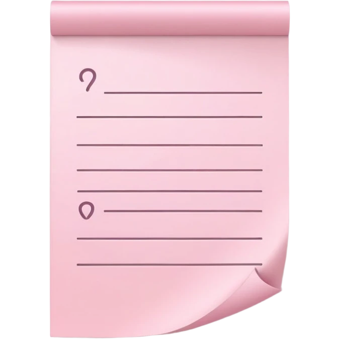 Light pink notes emoji