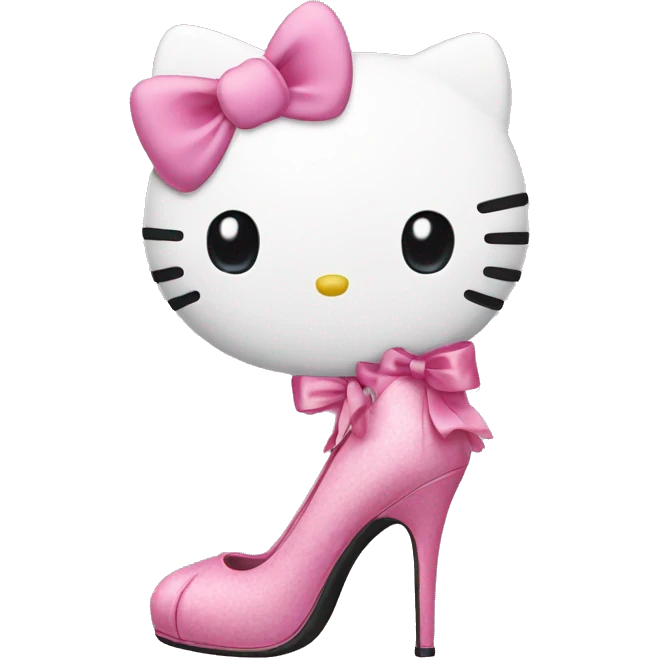 Hello Kitty, wearing heels emoji