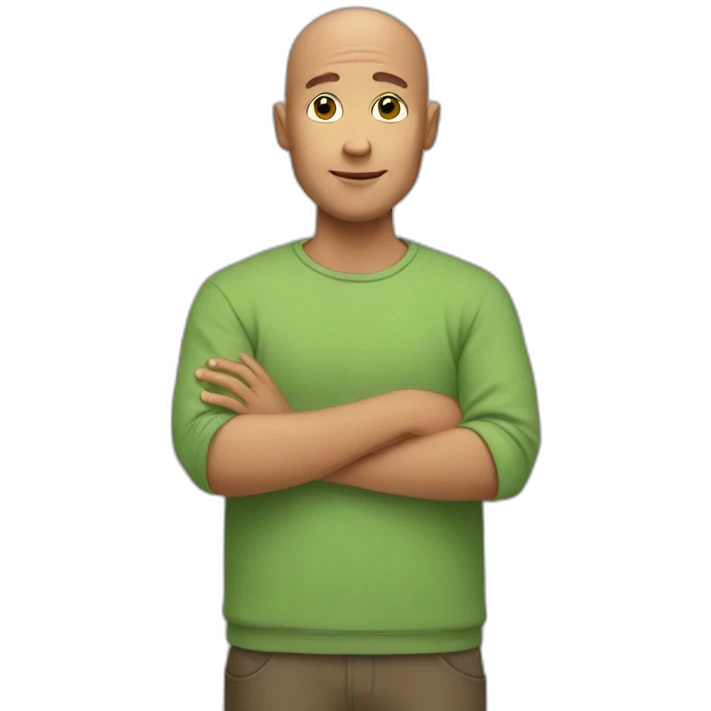 man without hair and turtle body emoji