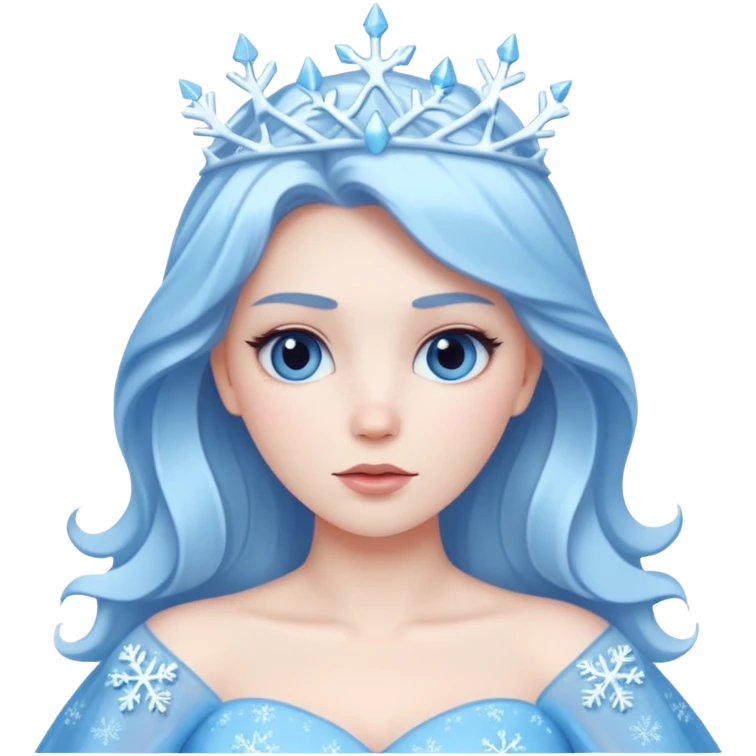 ice queen with snowflakes emoji
