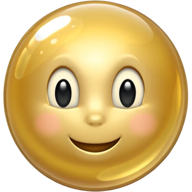 gold shiny sparkling bubble emoji