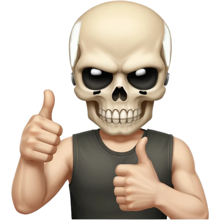 Skull punisher giving thumbs up emoji