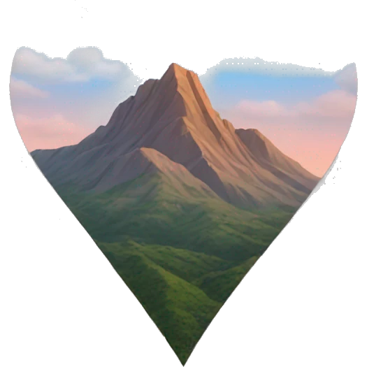 heart shape mountain emoji