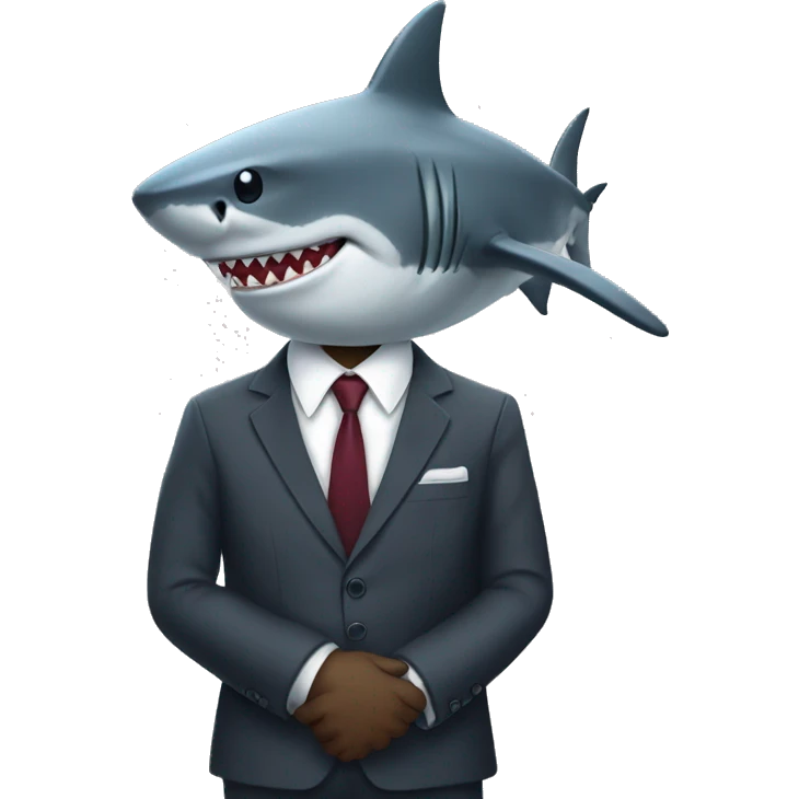 Shark in a suit  emoji