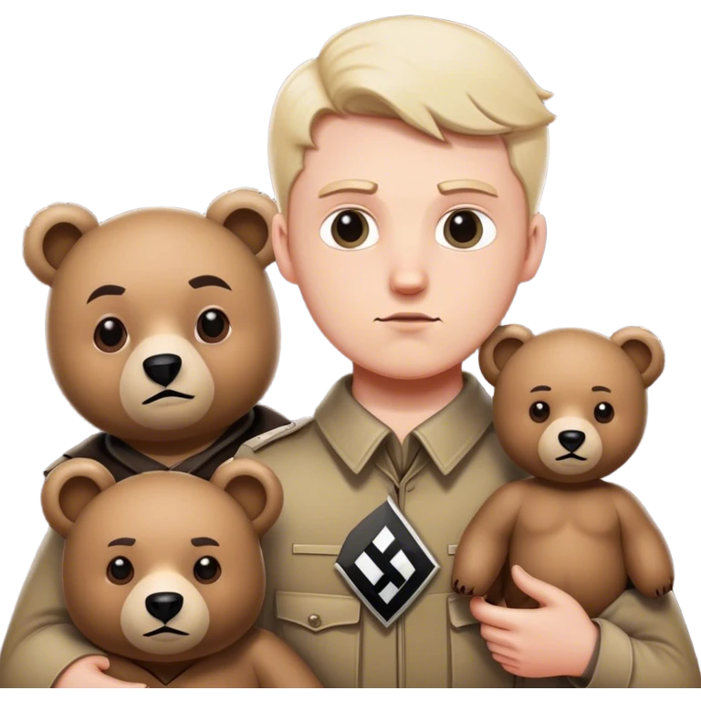 Two bears and a neo nazi emoji