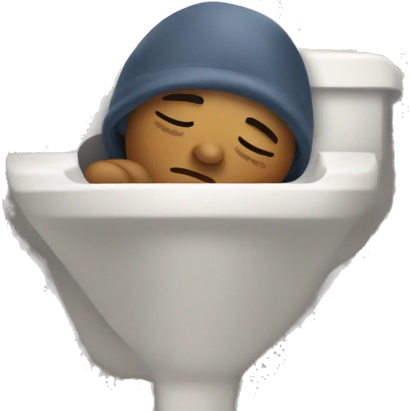 Sleeping in washroom emoji