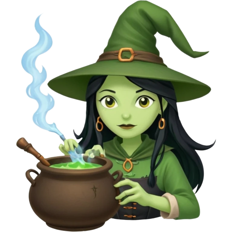green witch cooking potion emoji