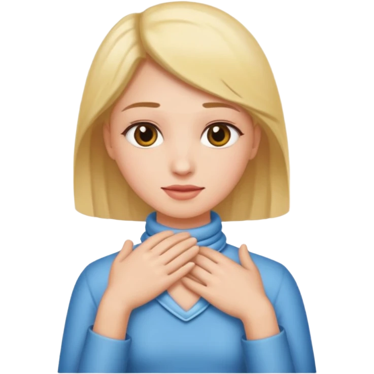 hand around neck emoji