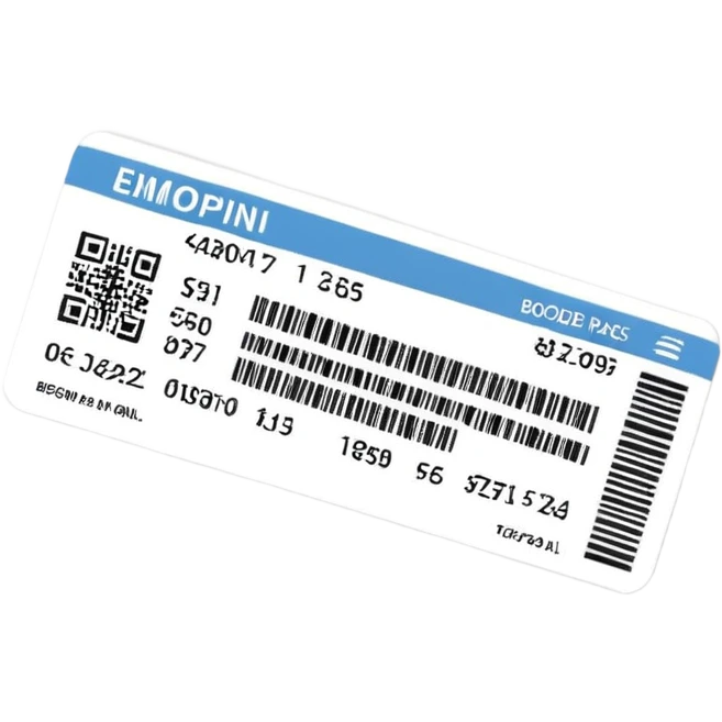 Boarding pass with barcode emoji