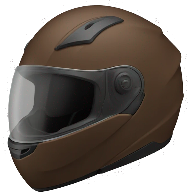 Moto helmet brown   emoji