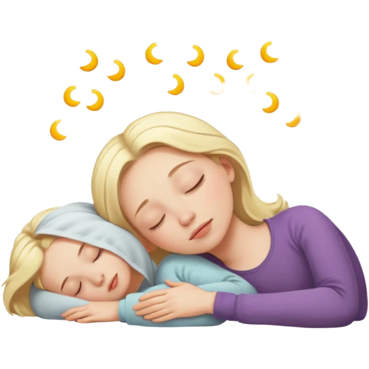 A blonde girl sleeping but make it look good emoji