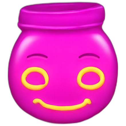Juicy booty neon sign style man emoji