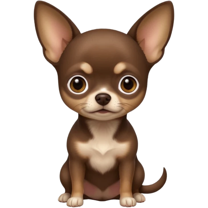 Dark brown chihuahua  emoji