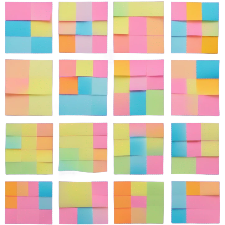 Colorful post it emoji