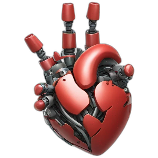 robot human heart hand emoji