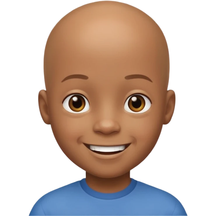 little bald black boy emoji