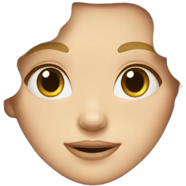 White girl with blond, curly hair and slight tooth gap emoji