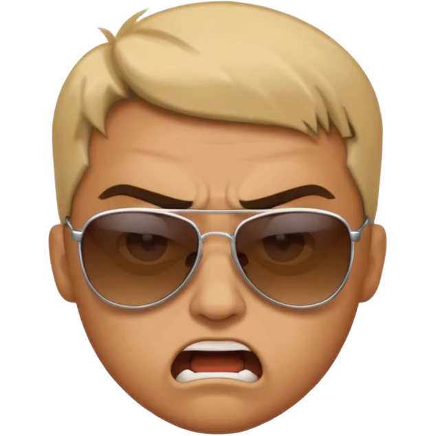 Angry face with sun glasses emoji