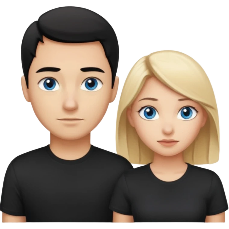 Pretty blonde girl with blue eyes bent over and guy with black hair and brown eyes standing behind her sexually  emoji
