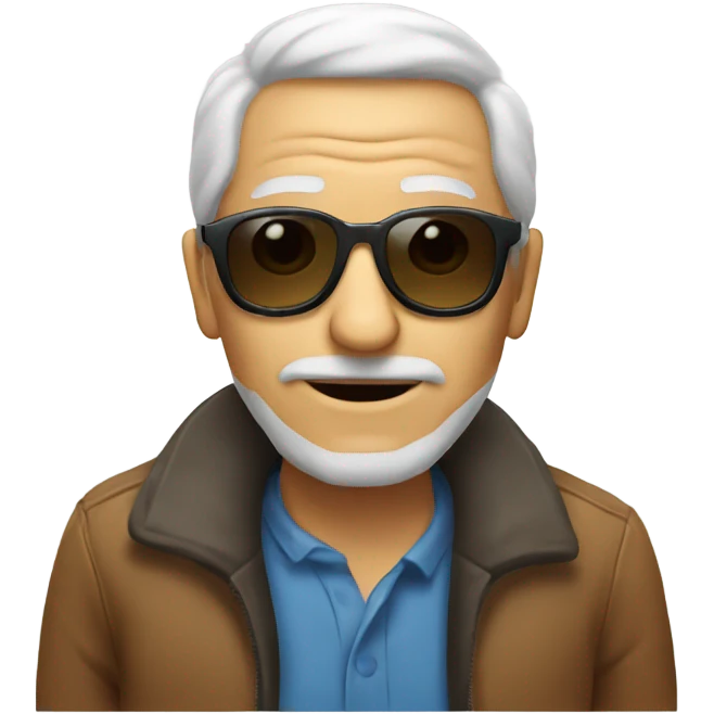 old man with sunglasses outdoors emoji
