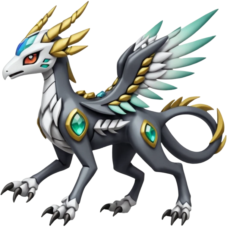 Meloetta-Wargreymon-Silvally-Kyurem-Trico-Pokémon-Digimon-Fakémon-fusion-hybrid-creature emoji