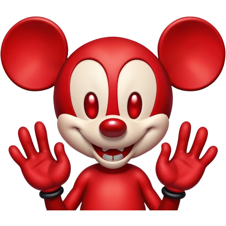 scary humanoid demonic mickey mouse emoji