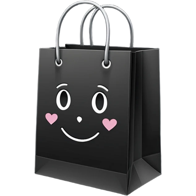 shopping bag black emoji