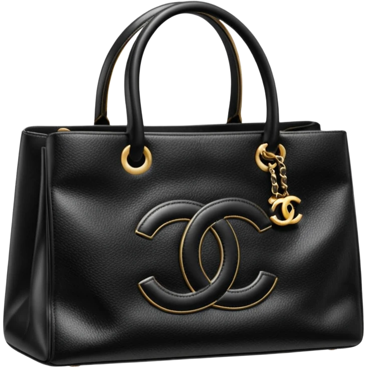 Realistic Chanel shopping bag emoji