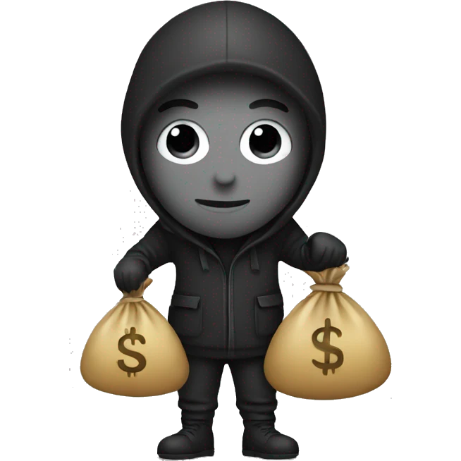 thief with money bag emoji