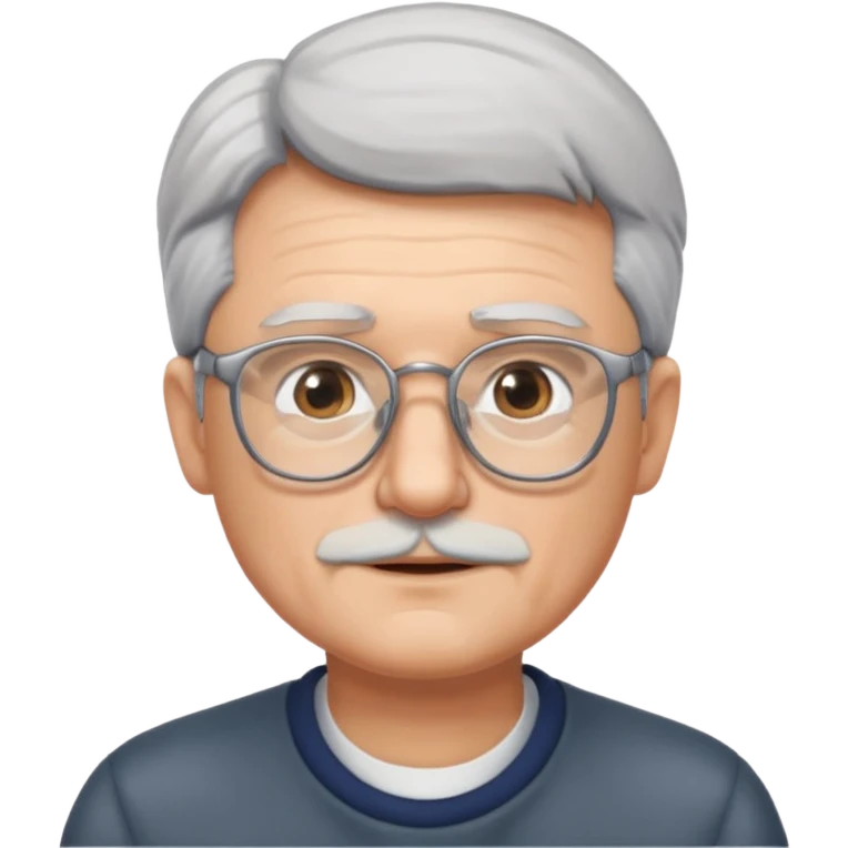 Silver haired dad with glasses emoji