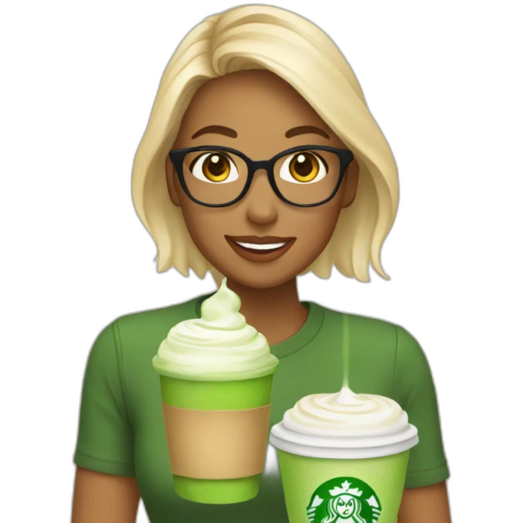 matcha latte blogger emoji