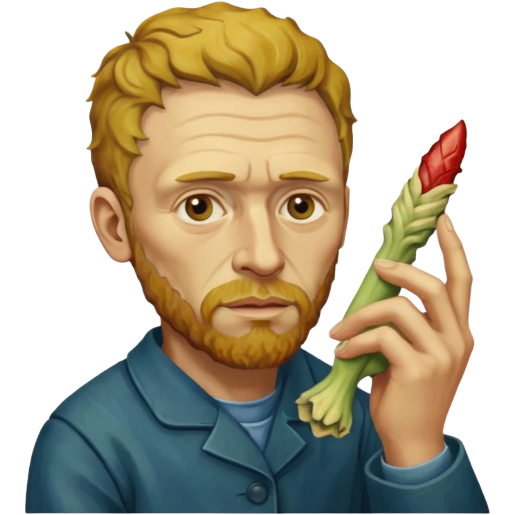 van gogh holding an ear in his hand emoji