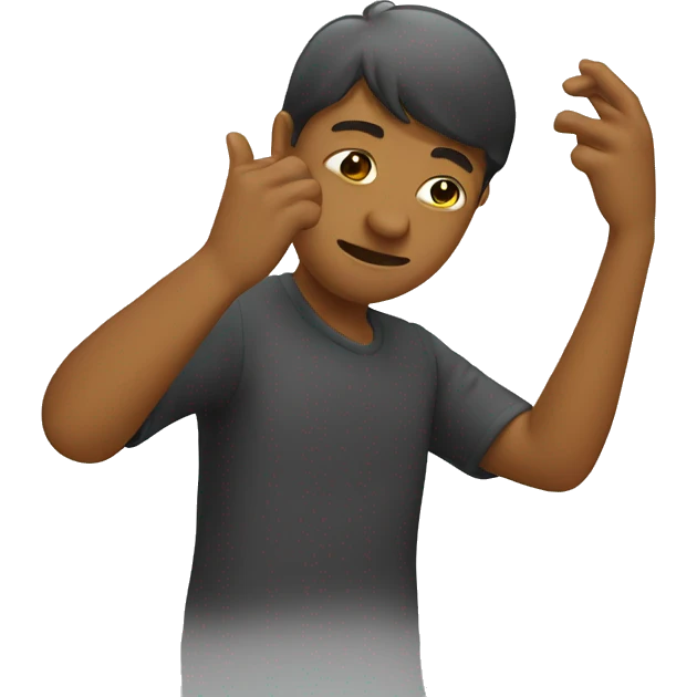 Person doing the dab emoji