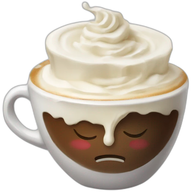 Coffee with wipped cream emoji