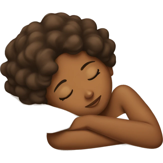 Brown girl sleeping emoji