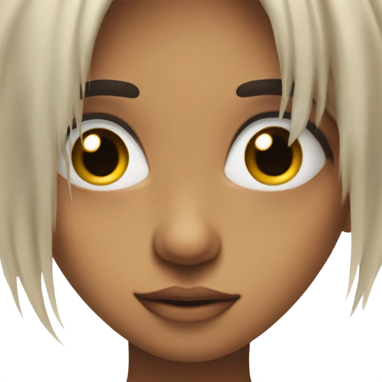 Long eyelashes looking innocent emoji