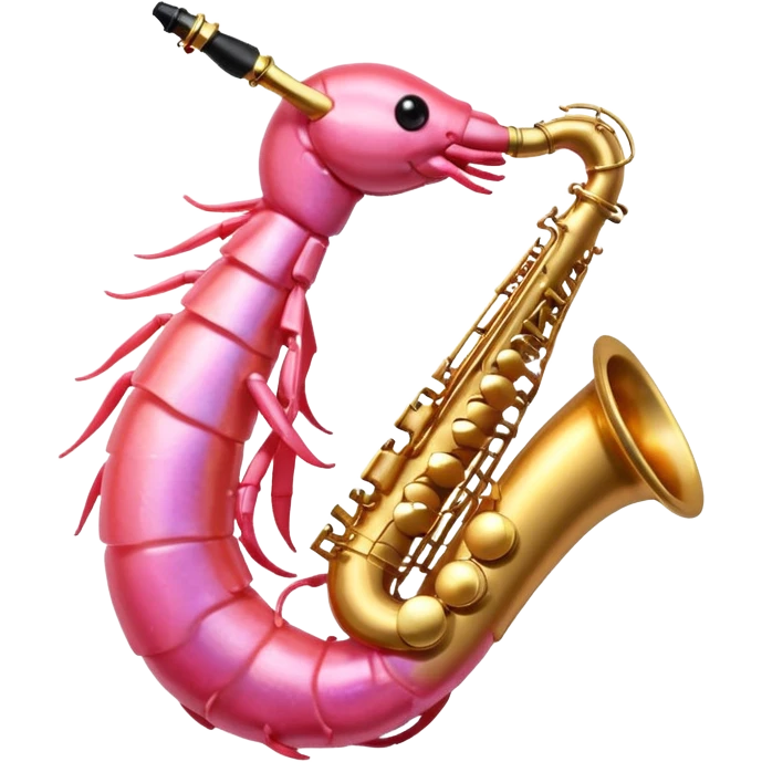 Shrimp playing saxophone emoji
