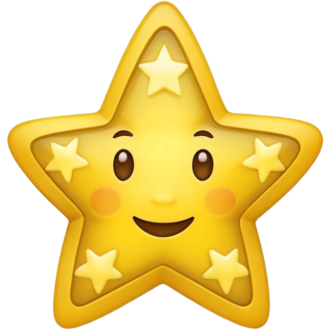 A star emoji with a cheerful face. emoji