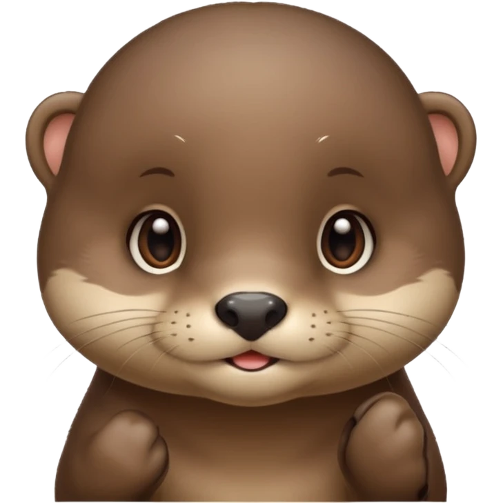 The face of a cute baby otter (little cheeks, not much hair) emoji