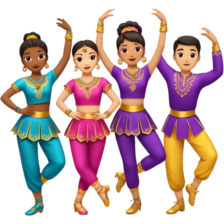 dancer sfrom different backgrounds  emoji