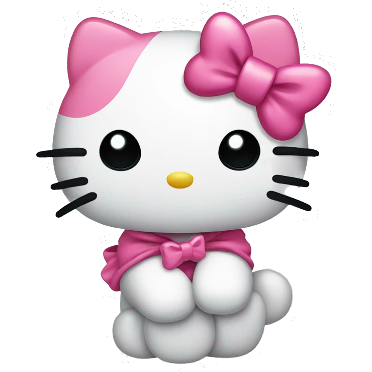 Hello kitty with bow emoji