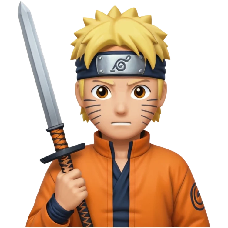 naruto with a sword emoji