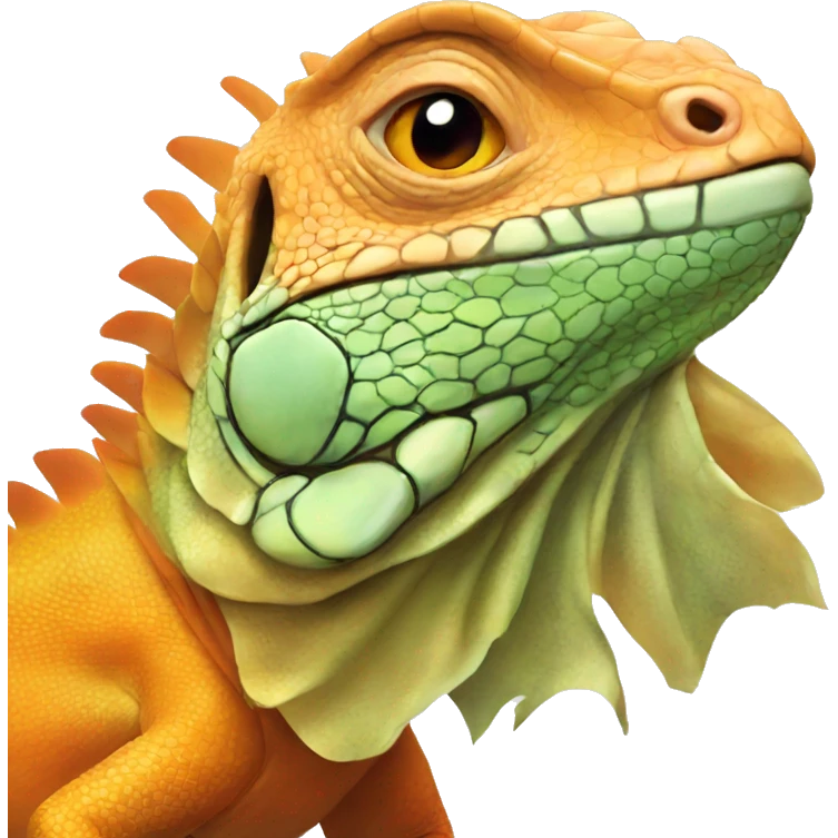 Orange iguana emoji
