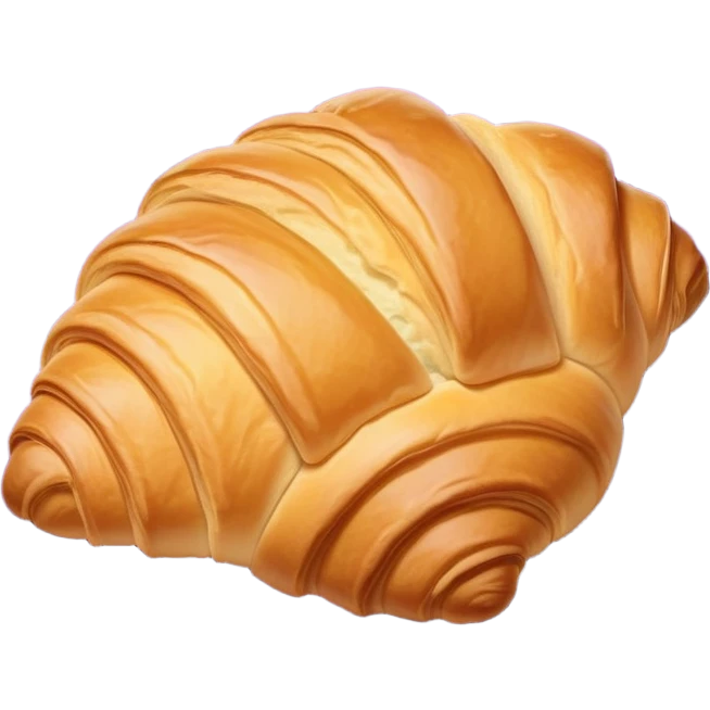 There's a croissant on a purple napkin. emoji