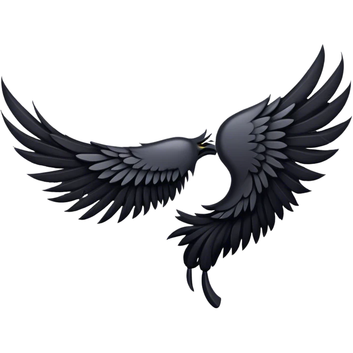 Black wing emoji