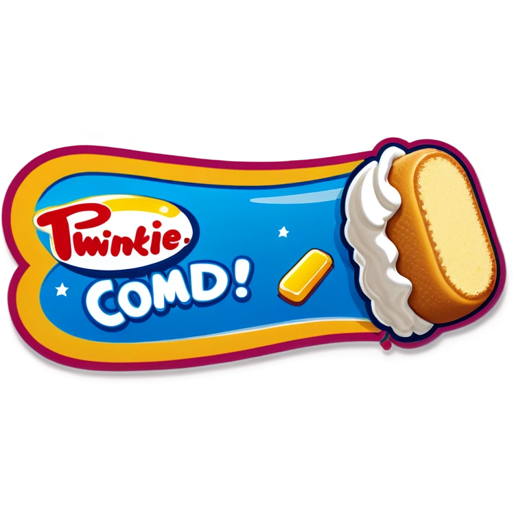 Twinkie with frosting coming out of the bottom with a good girl baner￼ emoji
