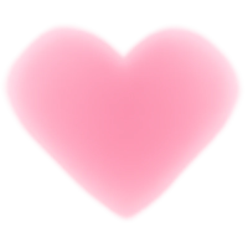heart with a pink soft-focus blur, clean digital illustration, no background emoji