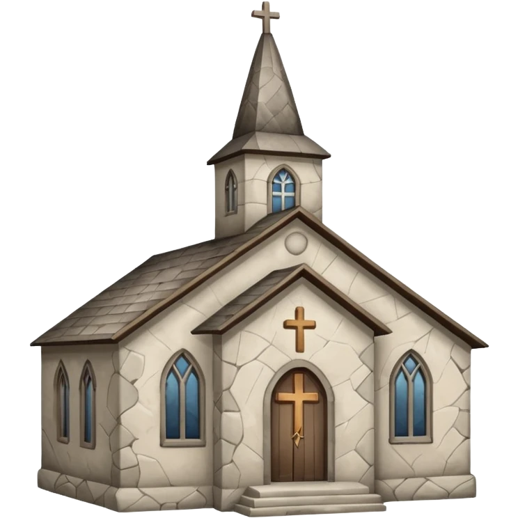 church building with a steeple and cross emoji