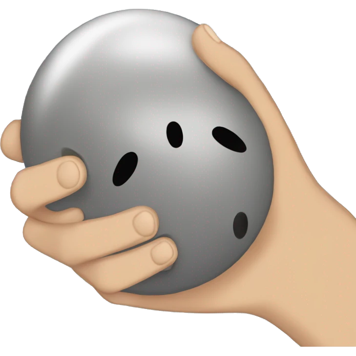 A human hand petting a ballsdex(discord bot) tuvalu countryball emoji