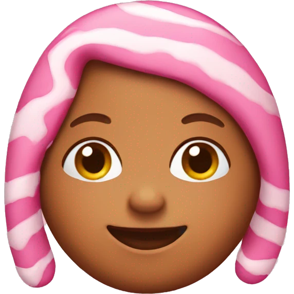 Pink gingerbread girl  emoji